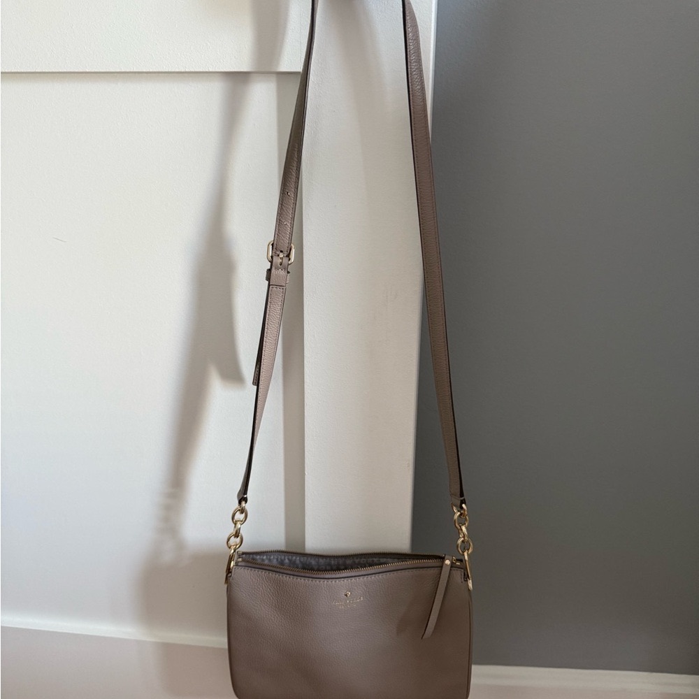 Kate Spade Leila taupe cross body bag